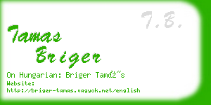 tamas briger business card